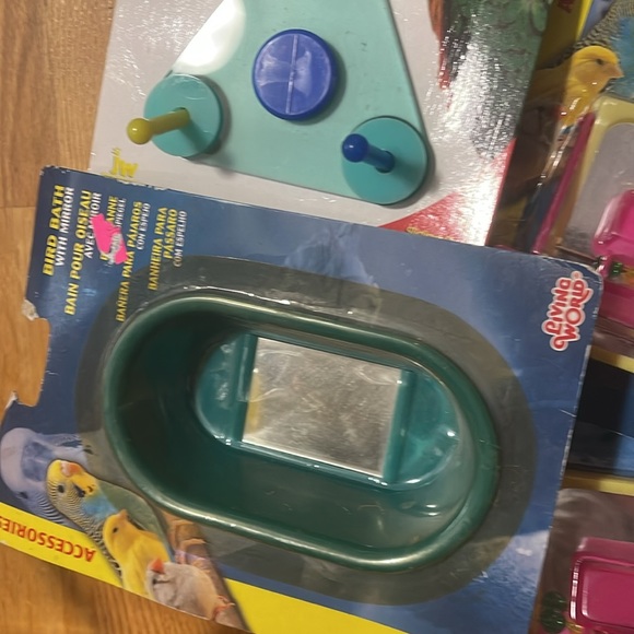 NWT lot bird parrot toys bath mirrors bottle beak block 8 9 pack pcs lot bundle - Picture 9 of 9